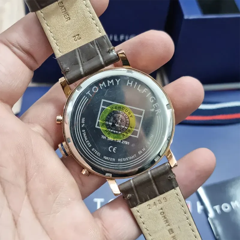 Tommy Hilfiger Evan Chronograph Brown Leather Men's Watch- 1710394